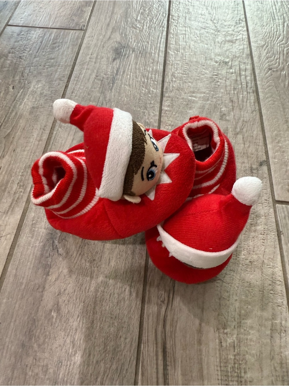 Kids Red Elf Slipper Shoes